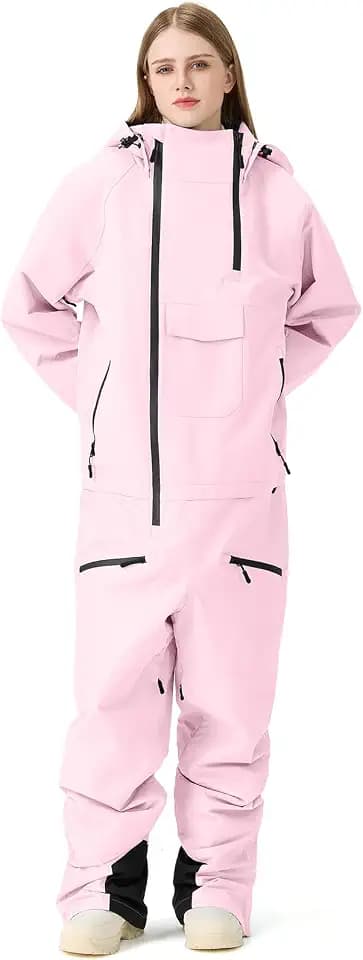 RIUIYELE Womens Mens One Pieces Ski Suits Jumpsuits Couple SKi Suit Coveralls Winter Outdoor Waterproof Snowsuits
