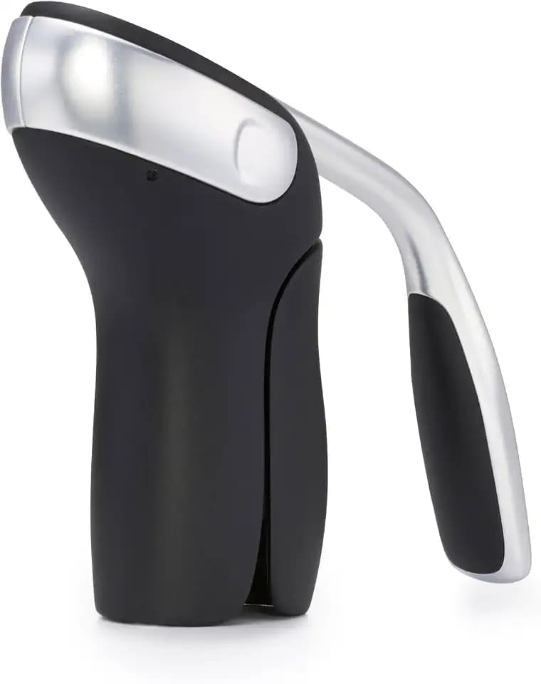 OXO Steel Wine Bottle Opener with Foil Cutter - Stainless Finish, Black