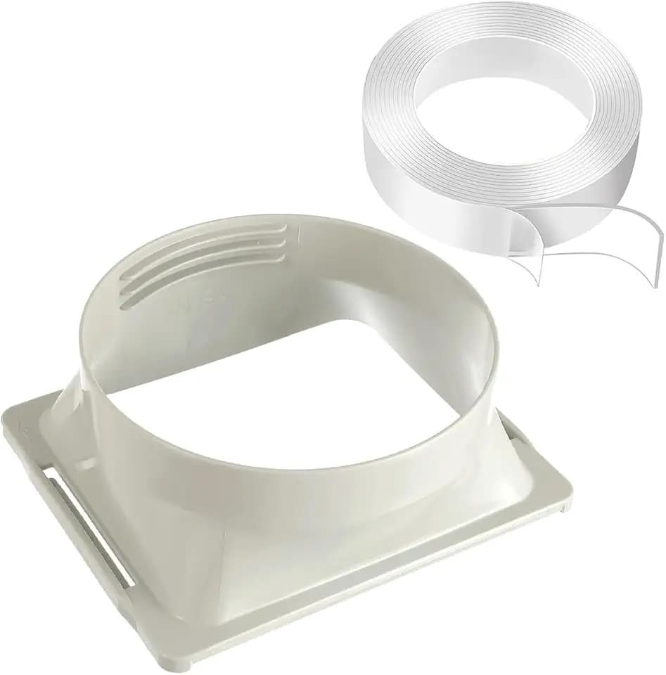 Portable Air Conditioner Exhaust Hose Coupler Window Adapter A/C Connector, Connecting The Portable AC and 5.9” Exhaust Hose,Suit for Air Conditioning Exhaust Port (Square)