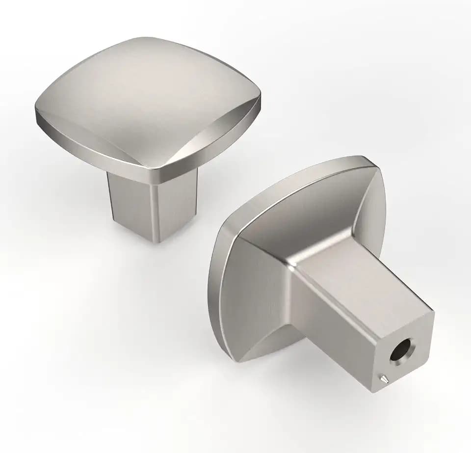 6 Pack Brushed Satin Nickel Cabinet Knobs, Kitchen Knobs