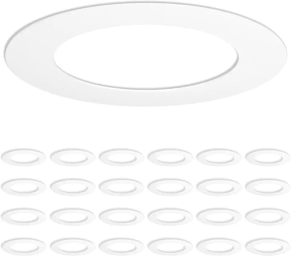 Amico Goof Rings for 6 Inch Recessed Lights, 24 Pack, White