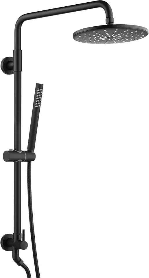 SUMERAIN Black Retrofit Hand Shower System with 9" Rain Shower Head