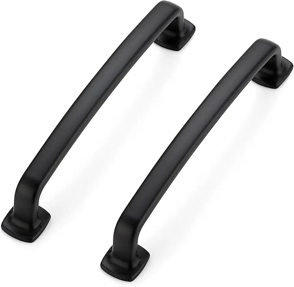 30 Pack Black Cabinet Handles, 5" Hole Center Arch Drawer Pulls
