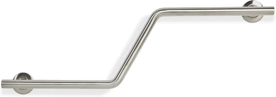 Seachrome Bathroom Grab Bar, 38 inch Stainless Steel, Left Handed Zuma Bar, 1 1/4 inch Diameter, Handicap Grab Bar, Safety Rail, Satin Stainless (GWL-3638-QCR-SS)