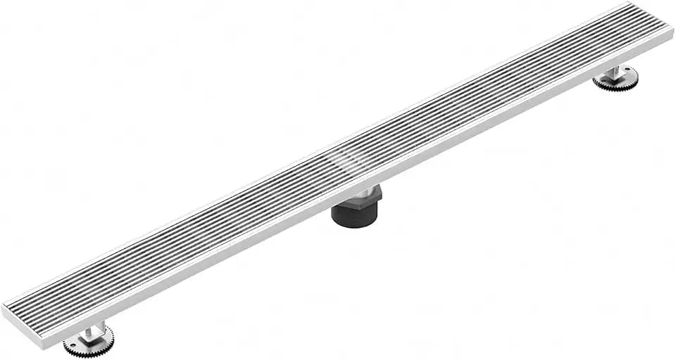 304 Stainless Steel Linear Shower Drain, Bathroom Drain with Removable Grate & Hair Catcher, Waterproof Tile Floor Drain, CUPC Certified (Brushed Finish, 40 Inch)