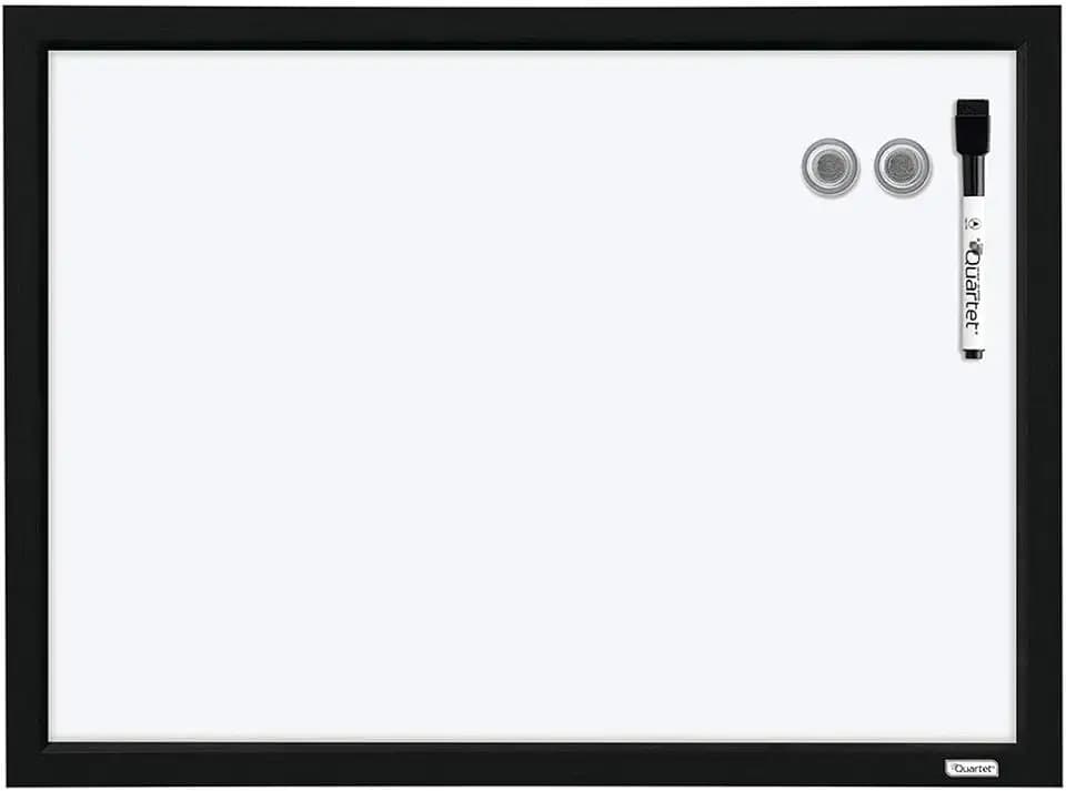 Quartet Magnetic Whiteboard, 17 x 23 inches White Board, Dry Erase Board, Black Frame (MWDW1723M-BK)