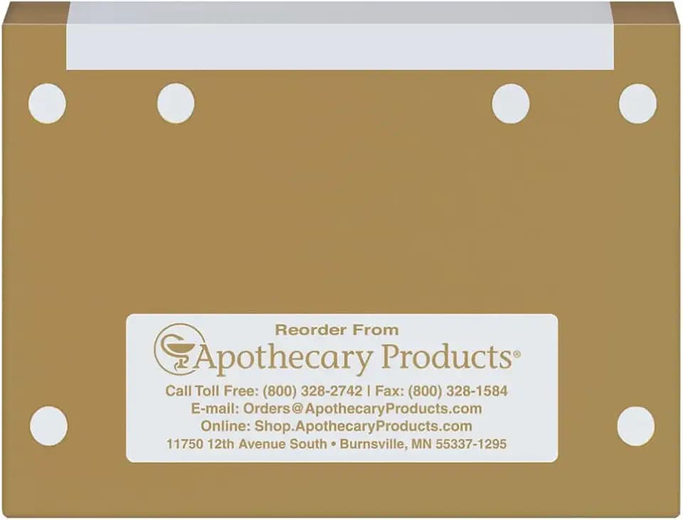Apothecary Products Double Heavyweight Rx File Folders, Tan, 100 Count