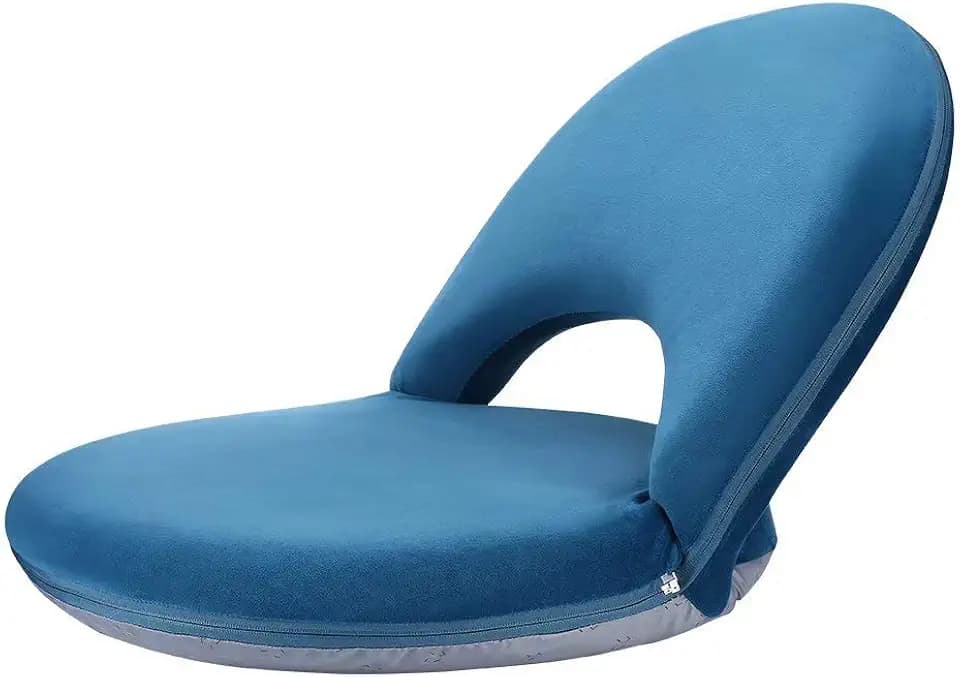 Nnewvante Floor Chair,42 Position Adjustable Back Support,Blue