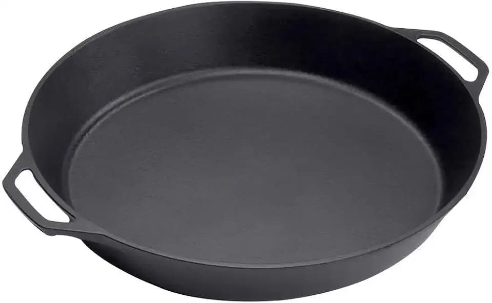 Lodge Pre-Seasoned Cast Iron Skillet with Dual Loop Handles, 17 Inches