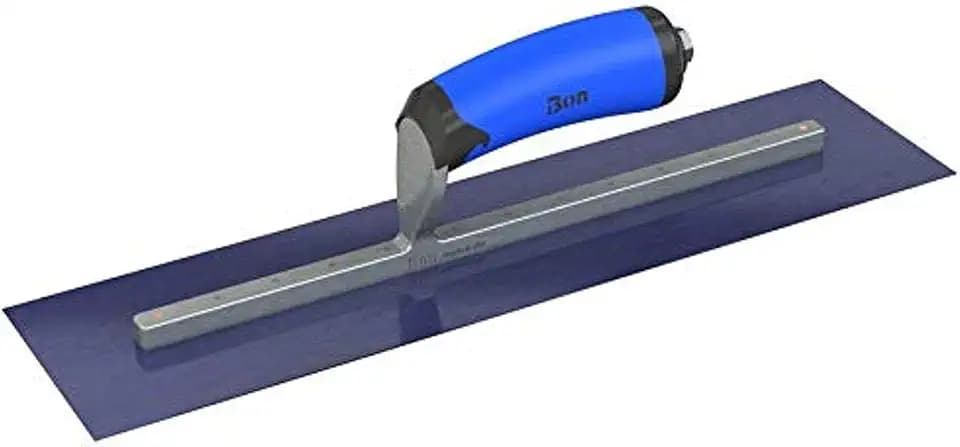 Bon 67-180 Steel City Finish Trowel - Square - Blue Steel - 16 X 4 - Comfort Grip