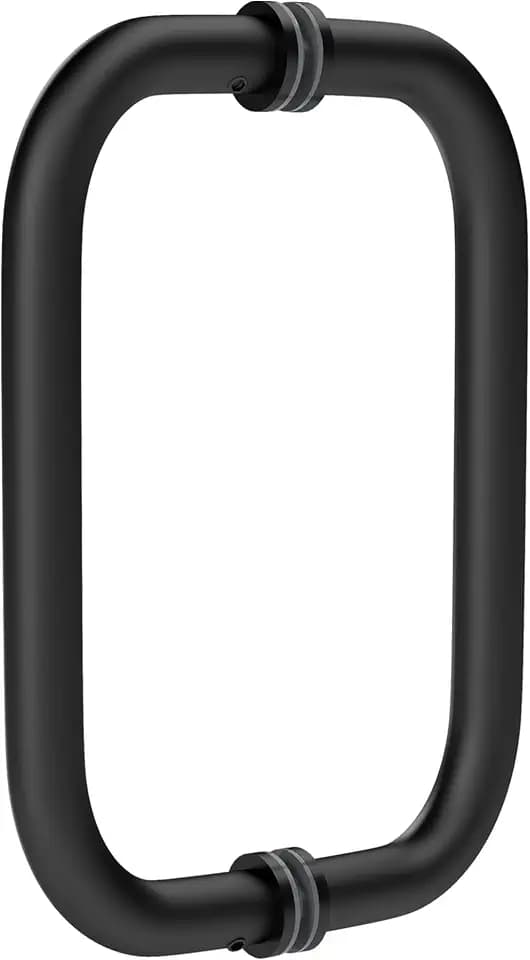 8 Inch Shower Door Handle, 304 Stainless Steel, Matte Black