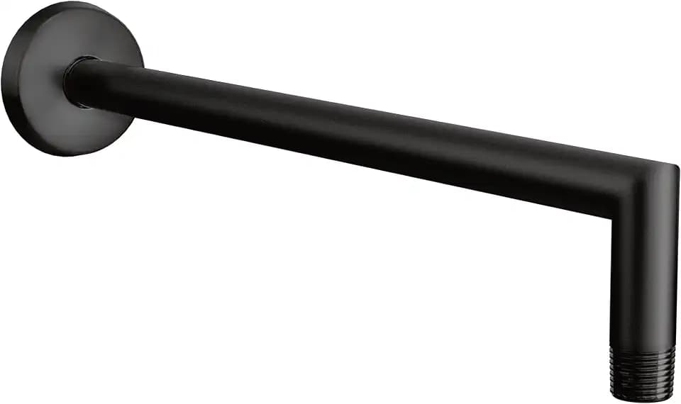 Moen S110BL Arris-Premium 14-Inch Rainshower Straight Shower Arm and Flange for Overhead Shower head, 2-1/2 Inch Square, Matte Black