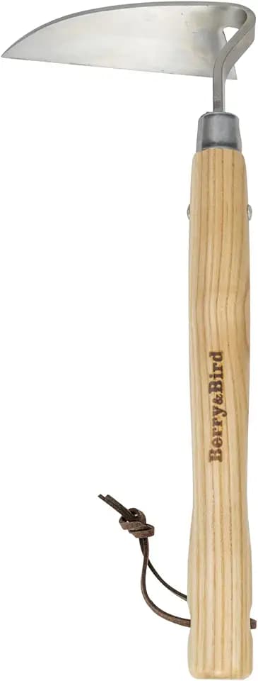 Garden Hand Hoe, Stainless Steel Gardening Sickle Weeder Tool
