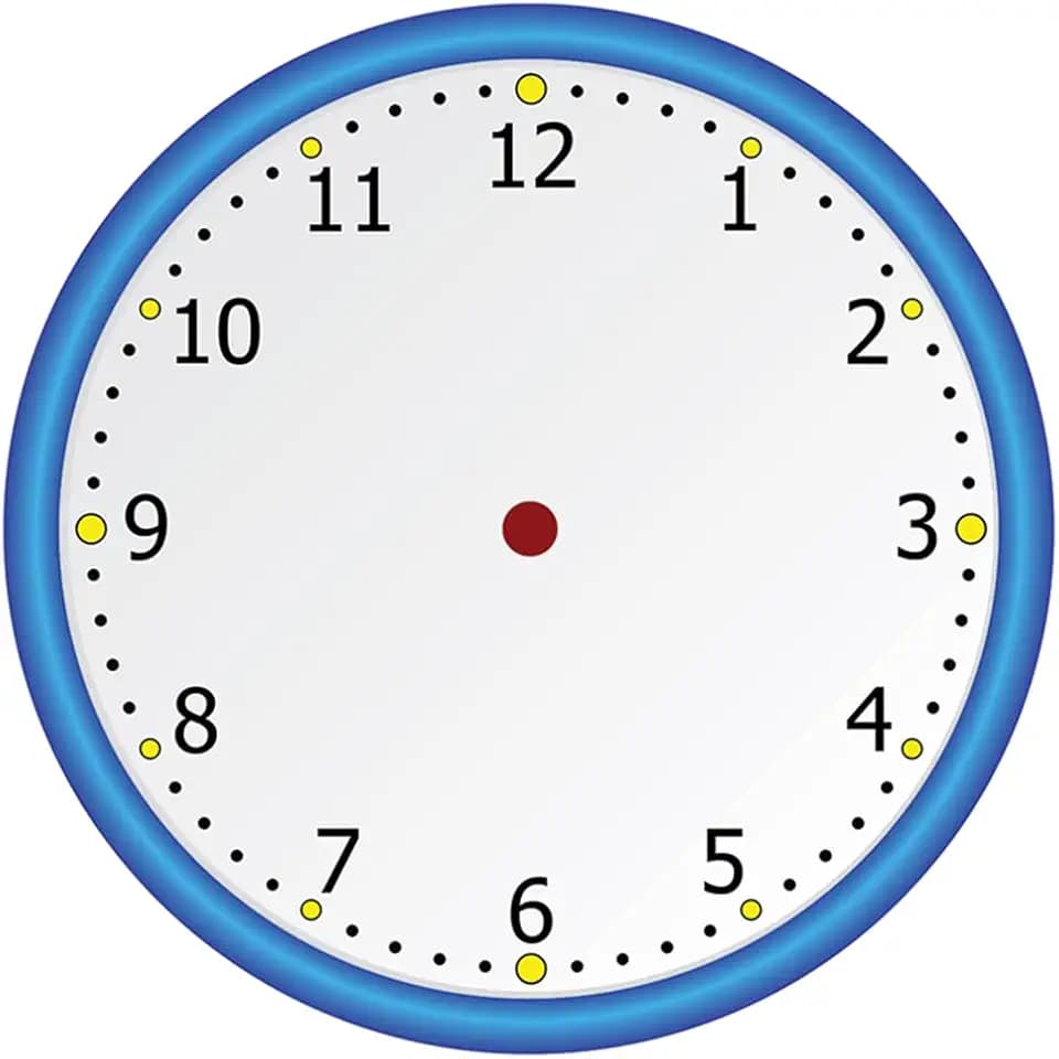Geyer Instructional Products - 24" x 24" Blank Clock Face, Dry Erase, Static Cling, Demonstration Clock for Kids