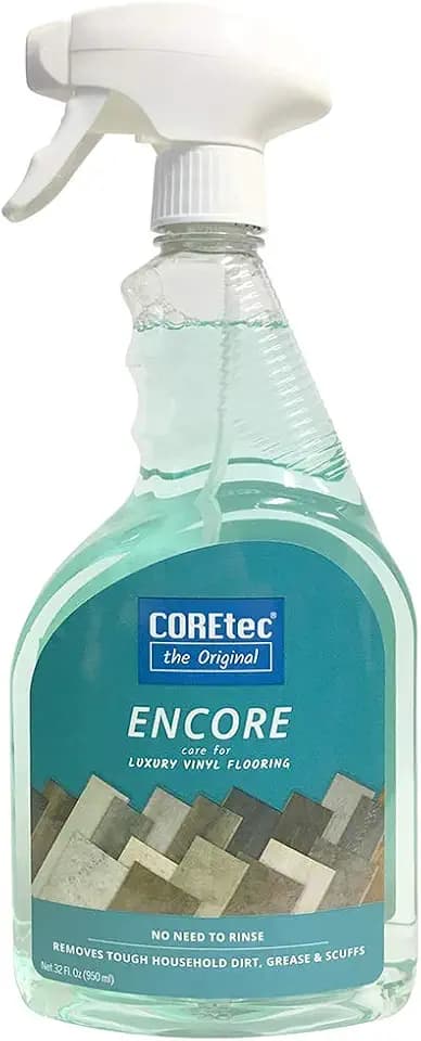 COREtec ENCORE 03Z76 Floor Cleaner Care for Luxury Vinyl Flooring Ready To Use 32oz Spray Bottle (Green) (32 Oz)