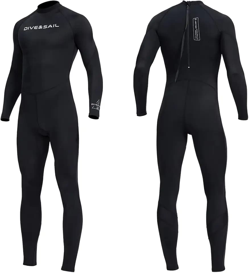 Dive Skins for Women Men Full Body Swimsuit Rash Guard Scuba Skin Thin Wetsuit, One Piece Long Sleeve Quick Dry Diving Skin UV Protection Surfing Spandex Wet Suit for Snorkeling Water Sport