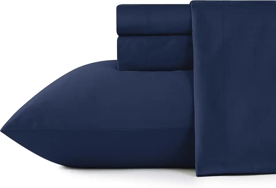 Shunjie.Home 100% Cotton Twin XL Bed Sheet Set 3 Pieces - Navy Blue