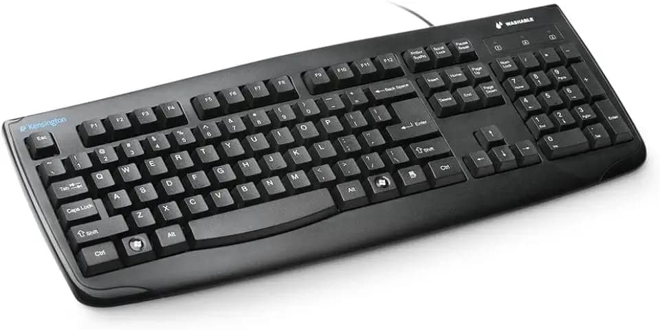 Kensington Pro Fit Washable Keyboard Wired - Spain K64407ES, W125866232 (Wired - Spain K64407ES, Standard, USB, QWERTY, Black)