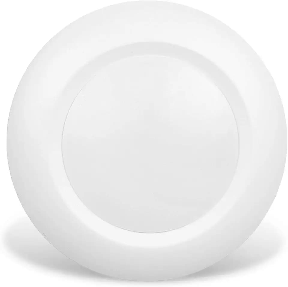 6 Inch LED Low Profile Recessed & Surface Mount Disk Light, Round, 15W, 900 Lumens, 5000K Daylight White, CRI80, Driverless Design, Dimmable, ETLus Listed, White(1 Pack)