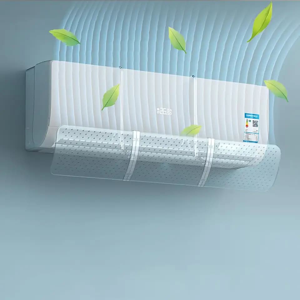 Windabweiser für Klimaanlage, Anti-direktes Blowing Klimaanlage Shield Cold Klimaanlage Deflektor (transparent)