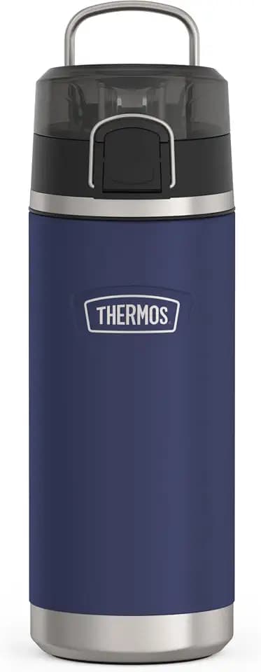 THERMOS ICON SERIES Water Bottle with Spout - 18 Ounce, Navy - Stainless Steel Vacuum Insulated Water Bottle with Lid