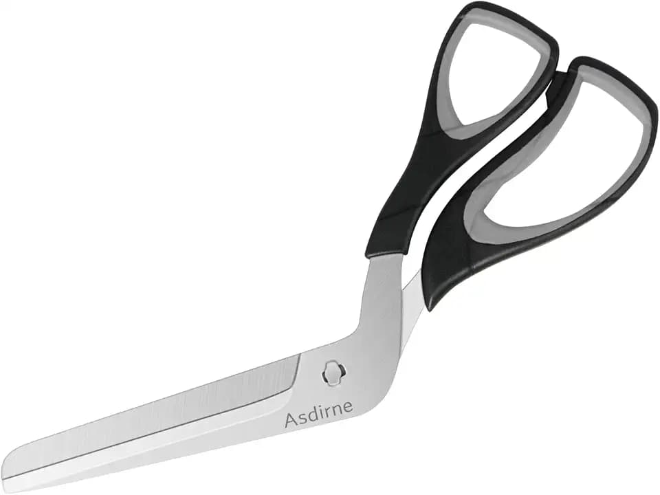 Asdirne Pizza Scissors, Pizza Cutter with Ultra Sharp Detachable Blade and Ergonomic Soft Grip, 10.3Inch, Black&Grey