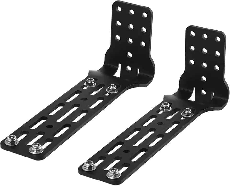 Pair Awning Mounting Brackets, Extended L-Brackets for Roof Rack Cross Bars Off-Road Awning Stable Installation