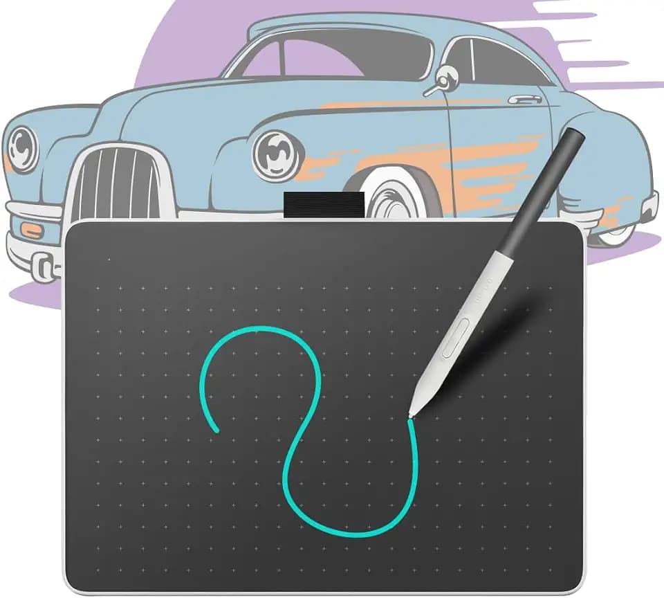 Wacom One M Stifttablett inkl. batterielosem EMR-Stift, Bluetooth-Verbindung, für Windows, Mac, Chromebook und Android – perfekt für kreative Einsteiger, digitales Zeichnen