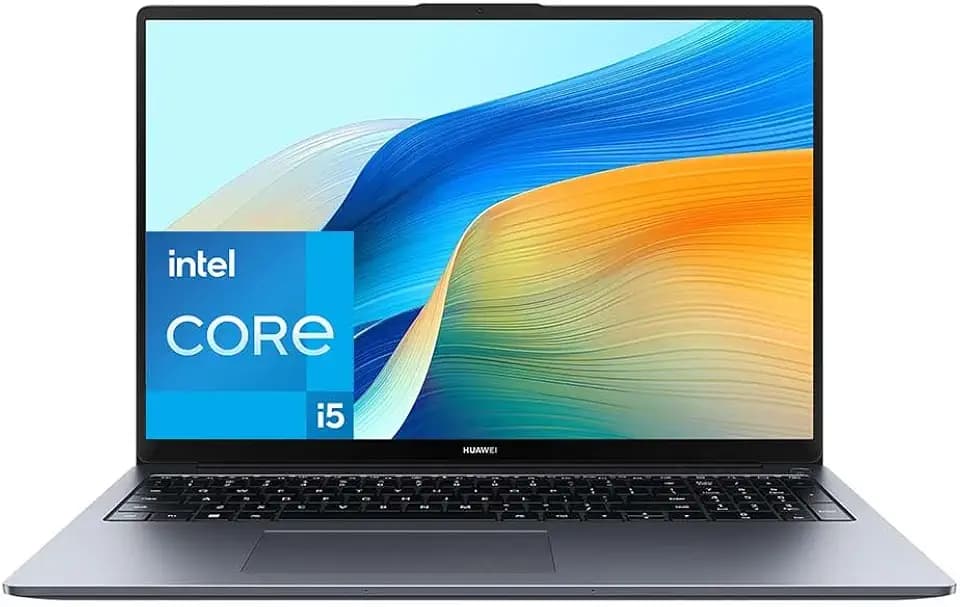 HUAWEI MateBook D 16 2024, 12th Gen Intel Core i5, 16GB RAM, 512GB SSD, 16 Zoll FullView Display, 1,68 kg leichten Gehäuse, Windows 11 Home, Space Gray, Deutsche Version