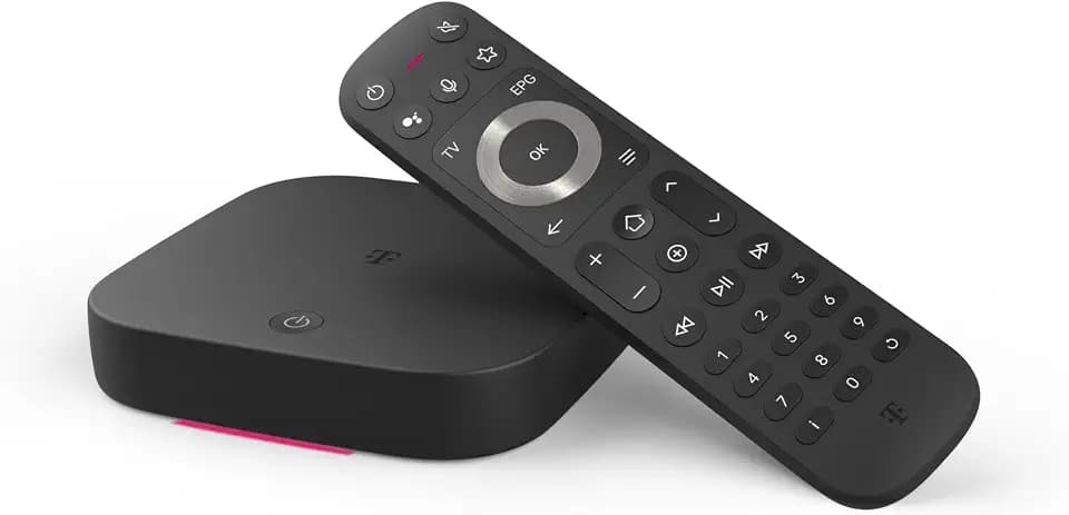 MagentaTV One (2. Generation) | Android TV Box mit WLAN&LAN I MagentaTV mit 150+ HD-Sendern, 4K UHD, HDR, live & zeitversetzt | (Netflix, Disney+, RTL+, DAZN, Wow, Apple TV+) & Google Play Store
