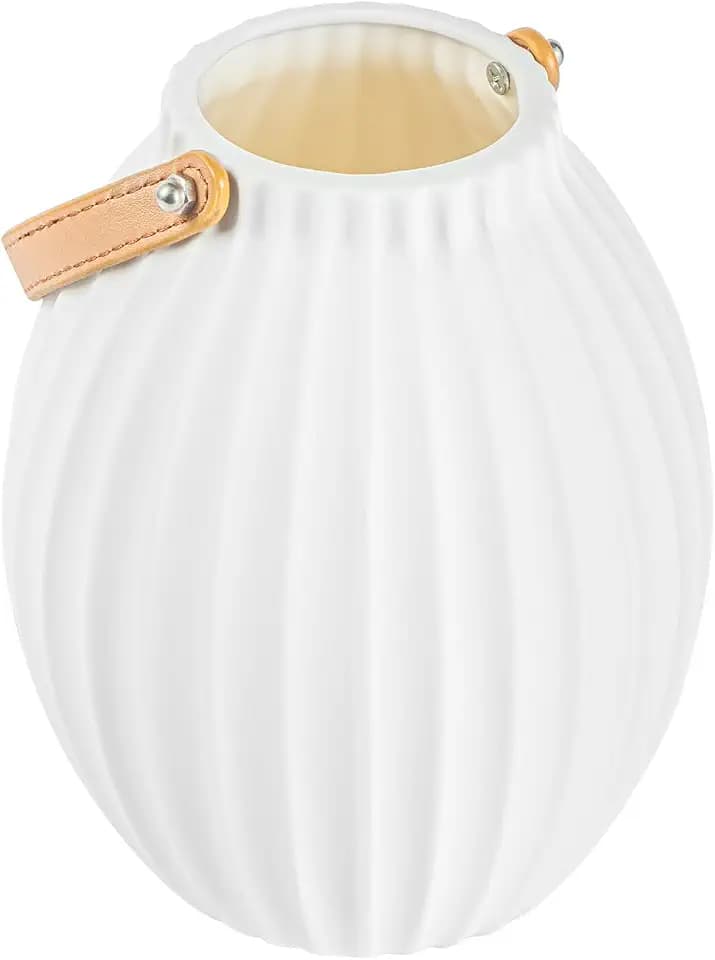 Restaurantware White Porcelain Lantern Vase, 5 x 6.5 in