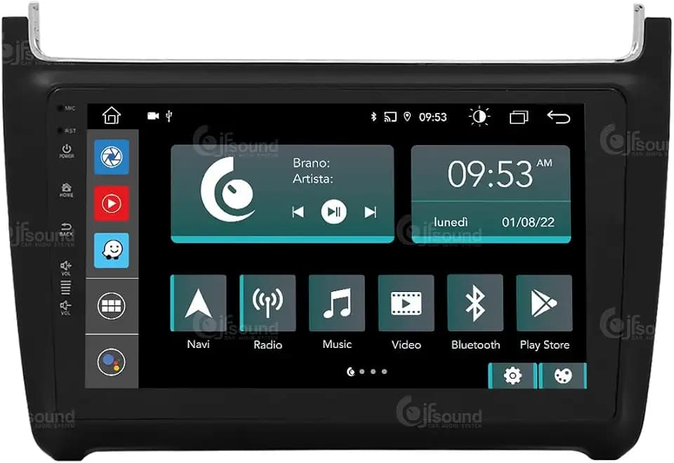 Autoradio für Volkswagen Polo Android GPS Bluetooth WiFi USB DAB+ Touchscreen 9" 8core Carplay AndroidAuto