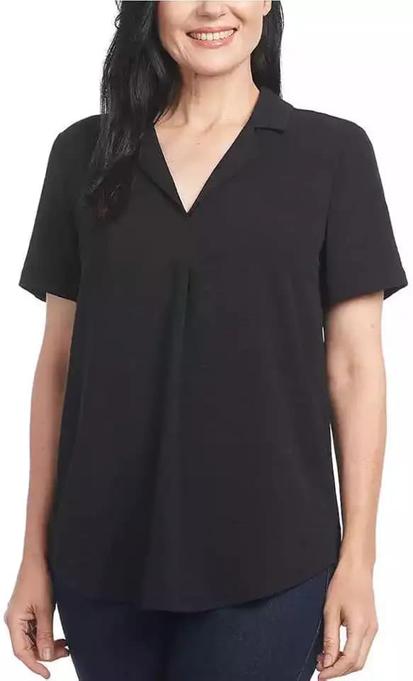 Hilary Radley Ladies' Blouse (US, Alpha, Large, Regular, Regular, Black)