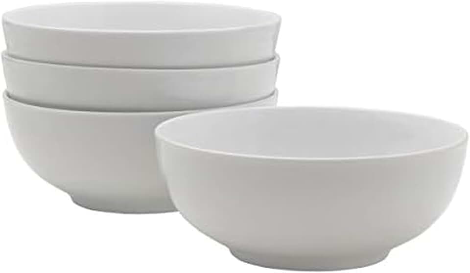 Everyday White Set of 4 Soup Cereal Bowls, 26 oz.