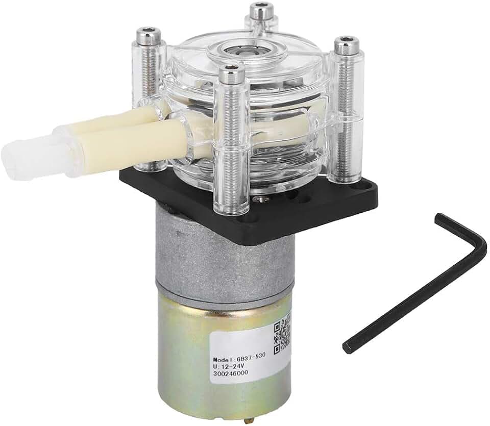 DC Vacuum Pump Strong Suction Self Priming Peristaltic Pump, High for Aquarium, Chemicals, Liquids and Other Dosing Additives (24V)
