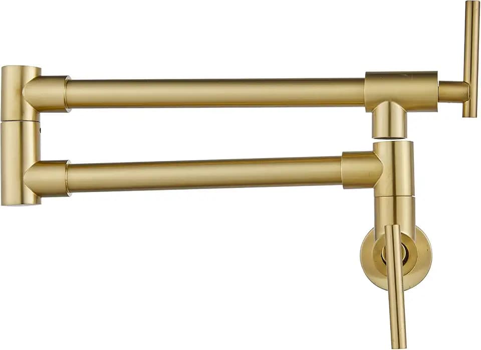 Pot Filler Faucet Brushed Champagne/Drawing Gold Folding Stretchable SUS304