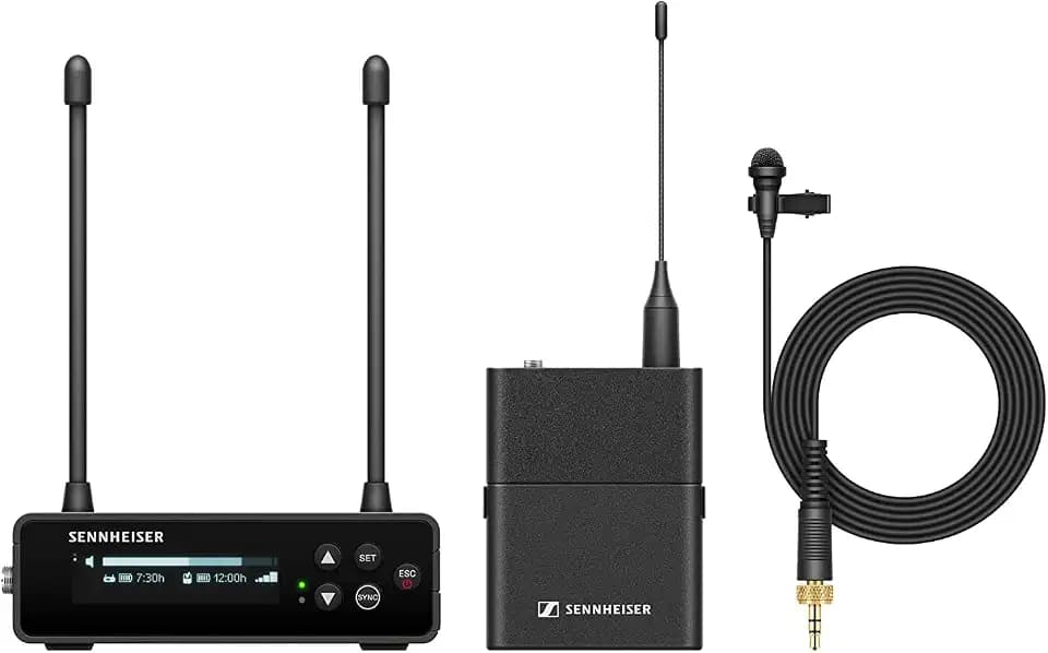 Sennheiser EW-DP ME2 SET (S7-10) Tragbares digitales UHF-Drahtlosmikrofonsystem mit ME2-Ansteckmikrofon mit Kugelcharakteristik - Schwarz (700015)