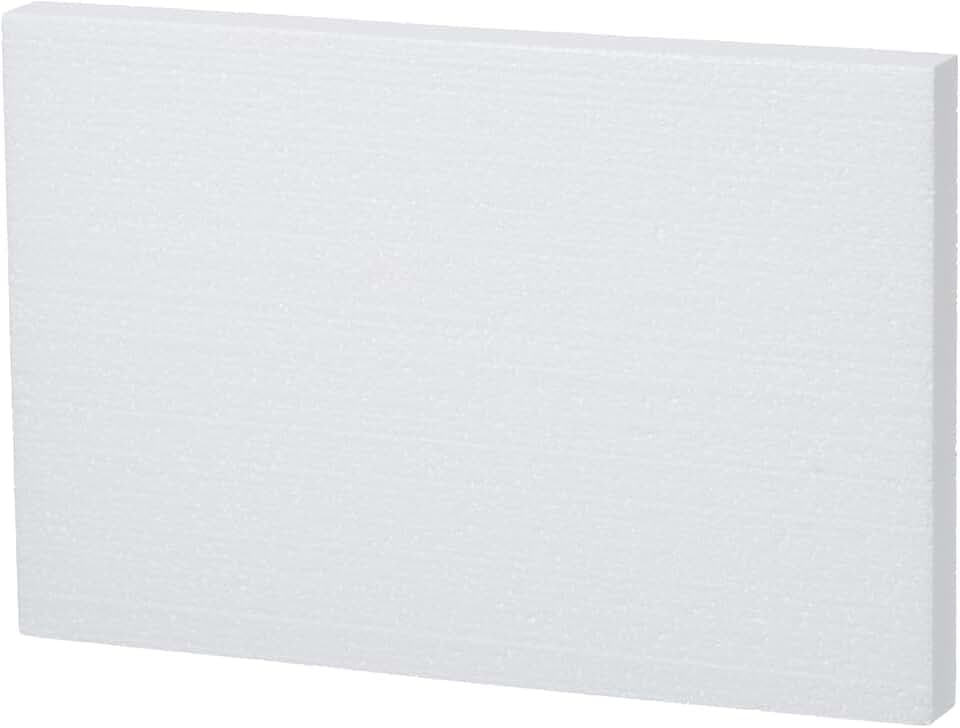 Crafare 12x4x1Inch Craft Foam Sheets Rectangle 8 Pack Styrofoam Blocks
