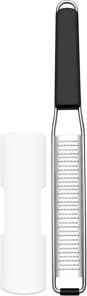 Cambom Lemon & Citrus Zester, Cheese Graters with Stainless Steel Sharp Blade for Parmesan Cheese, Ginger, Garlic, Nutmeg, Chocolate, Vegetables, Fruits, Dishwasher Safe Shredder Fine Blade
