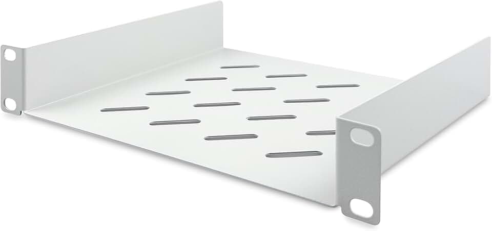 DIGITUS Fachboden - 1HE - 10-Zoll (254 mm) - Für Netzwerk-Schrank - 200 mm Tief - Perforiertes Stahl-Blech - Grau