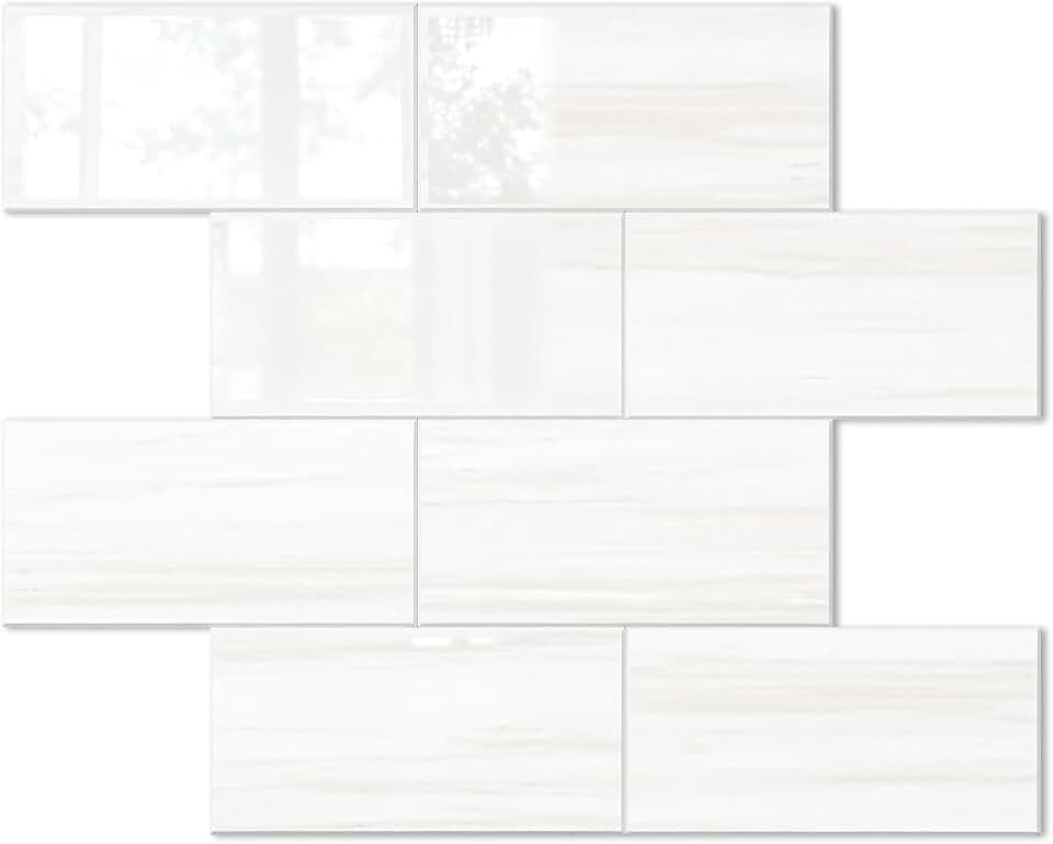 STICKGOO 10-Sheet Backsplash Peel and Stick Subway Tile(Thicker Design)