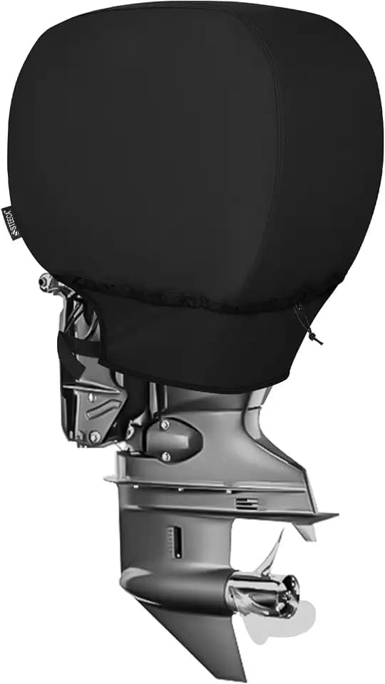 Waterproof Outboard Motor Cover Fits Up to 25 HP, Black