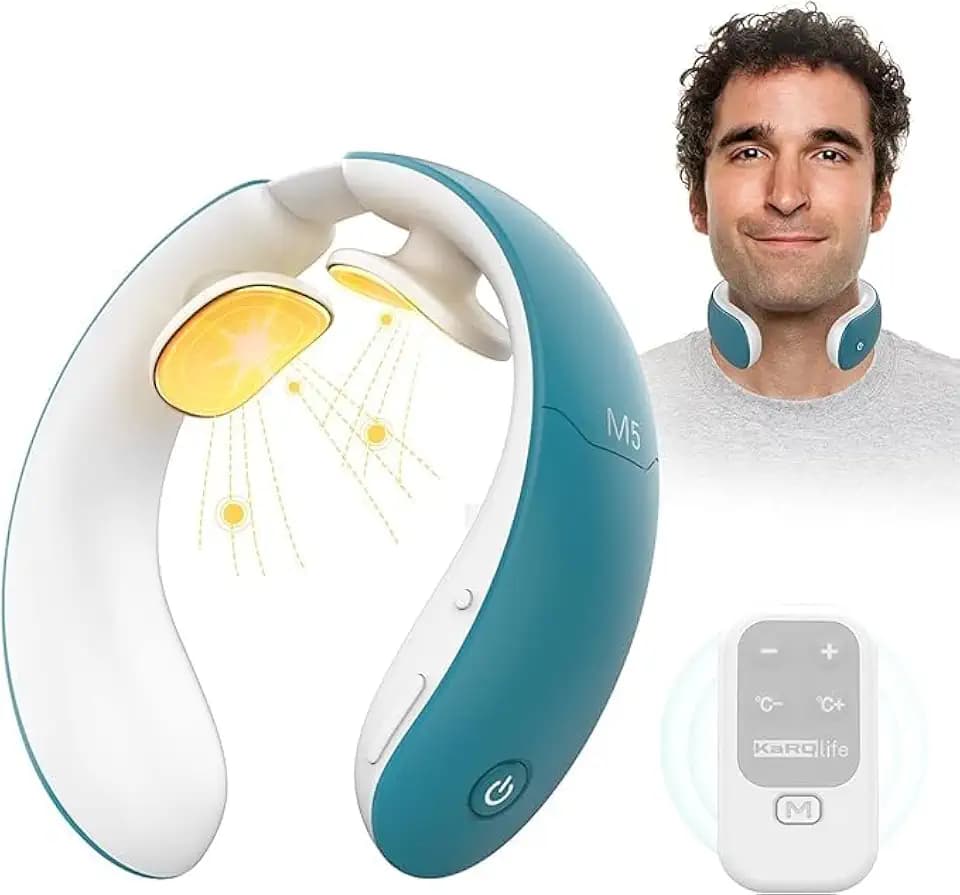 Nackenmassagegerät, intelligenter Nackenmassagegerät, lindert Schmerzen in der Nackenmuskulatur, 6 Modi und 18 Stufen, Heizfunktion, für den Hausgebrauch im Büro
