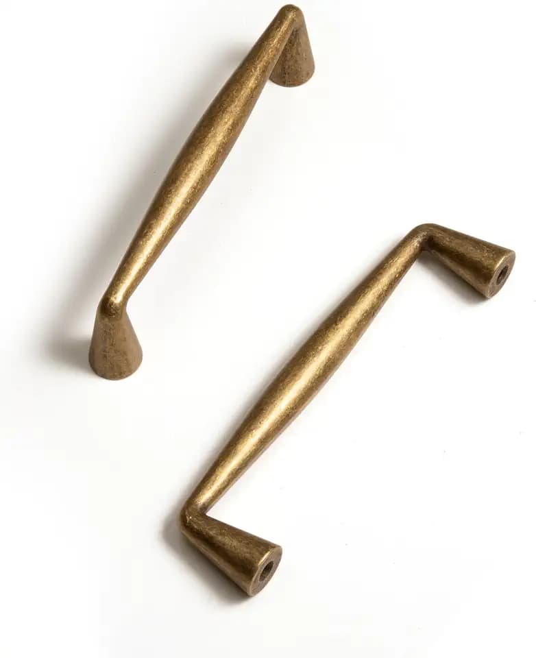 Antique Brass Zinc Alloy Cabinet Pulls - 3-3/4 Inch(96mm) Hole Center Classic Vintage Drawer Handles ,Kitchen Cupboard Bathroom Dresser Cabinet Hardware (5, Antique Brass, 3-3/4"(96mm) Hole Centers)