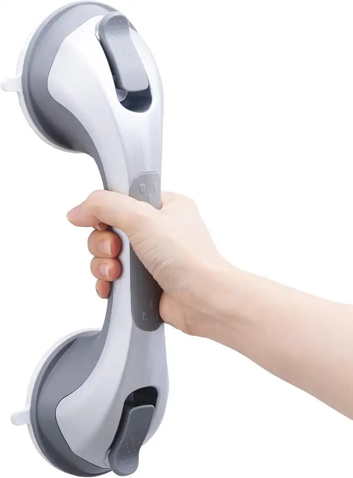 TAILI Haltegriff Dusche ohne Bohren, EXTRA STARKER HALT 110KG, 31CM, Silber