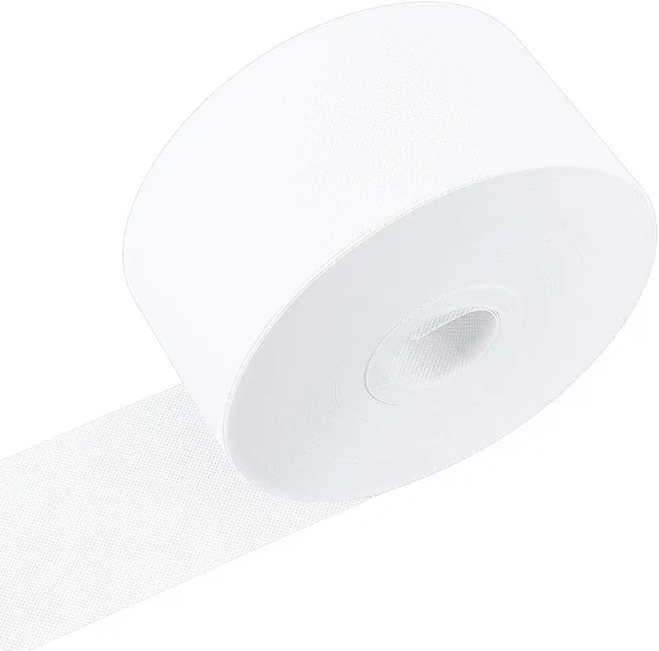 BENECREAT 55 Yards White Non Woven Curtain Tapes, 4 Inch Curtain Heading Tape, Sew-in Pleat Tape for Drapery Accessories, DIY Crafts and Home Decor