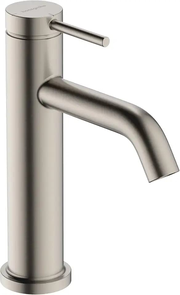 hansgrohe Tecturis S -Handle -Hole 7-inch Tall Bathroom Sink Faucet in Brushed Nickel, 73314821