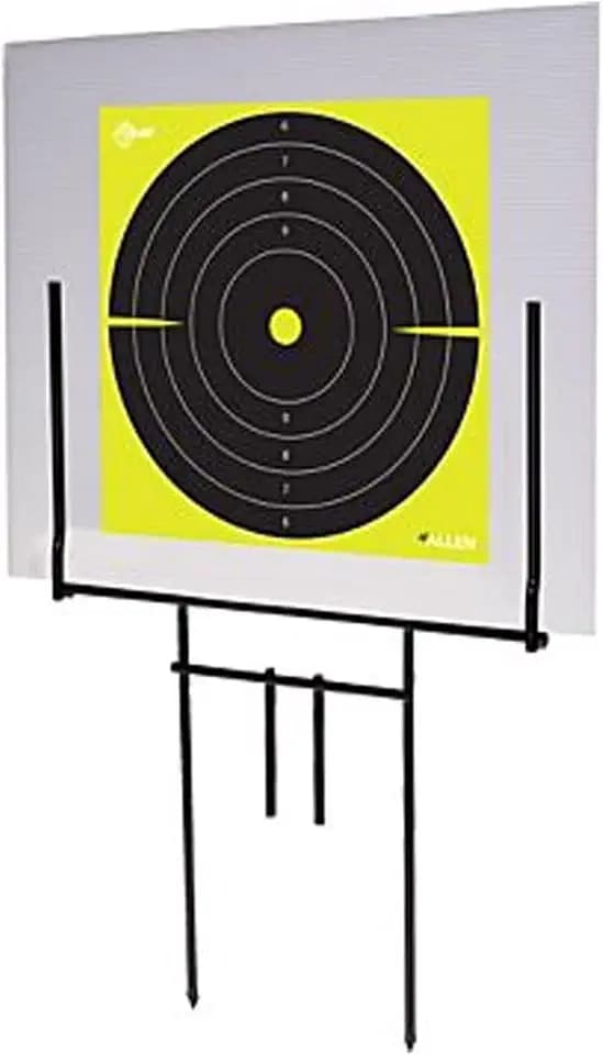 Allen Company EZ-Aim Portable Range Steel Target Stand & Coroplast Board, 16 W x 26.5 H inches, Black