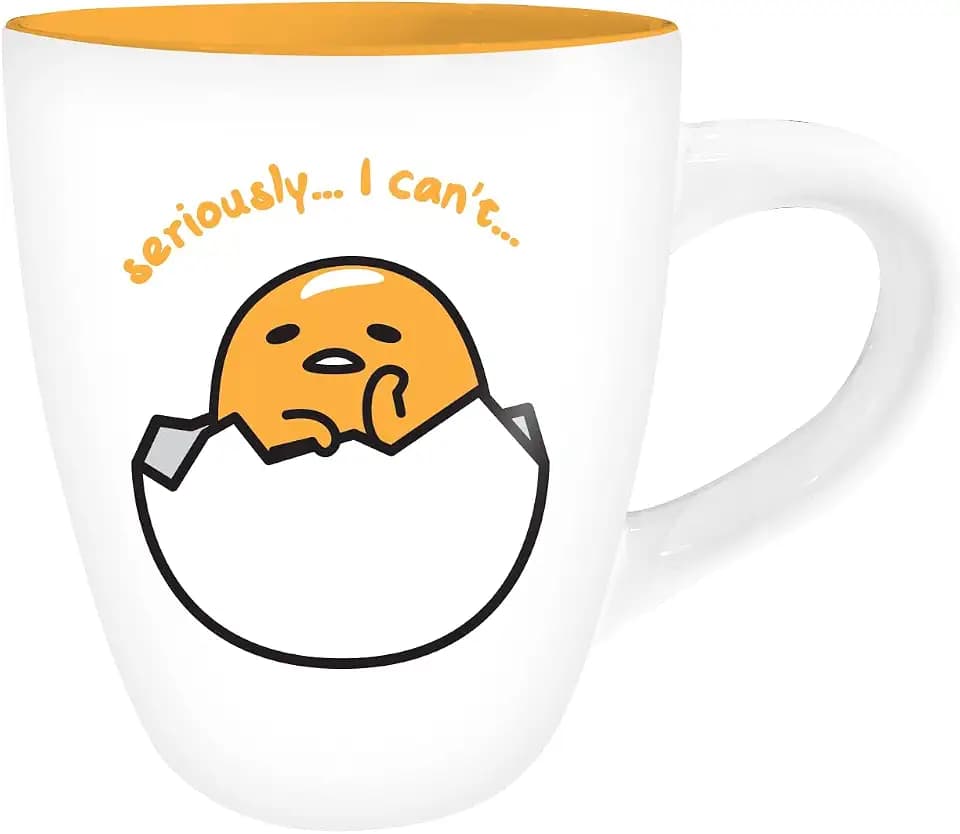 Silver Buffalo Sanrio Gudetama Egg, Ceramic Mug, 25oz