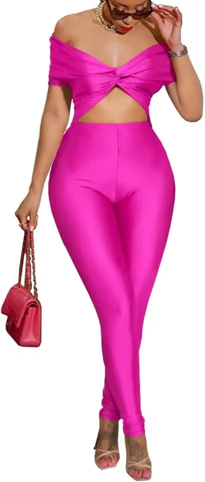 Women Off Shoulder Jumpsuits High Waisted Bodycon Rompers Clubbing